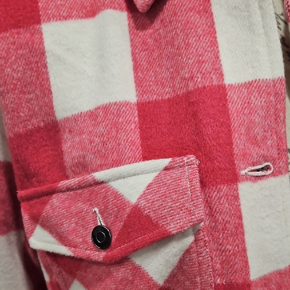 Velvet Heart Pink and White Plaid Utility Jacket Flannel - Picture 2 of 8